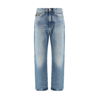 Versace Light Blue Cotton Jeans Denim