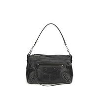 Balenciaga Black Lamb Ovis Aries Aries Shoulder Bag