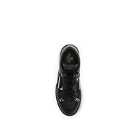 Valentino Garavani Black Calf Leather Bos Taurus Low Top Sneakers