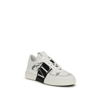 Valentino Garavani White Calf Leather Bos Taurus Low Top Sneakers