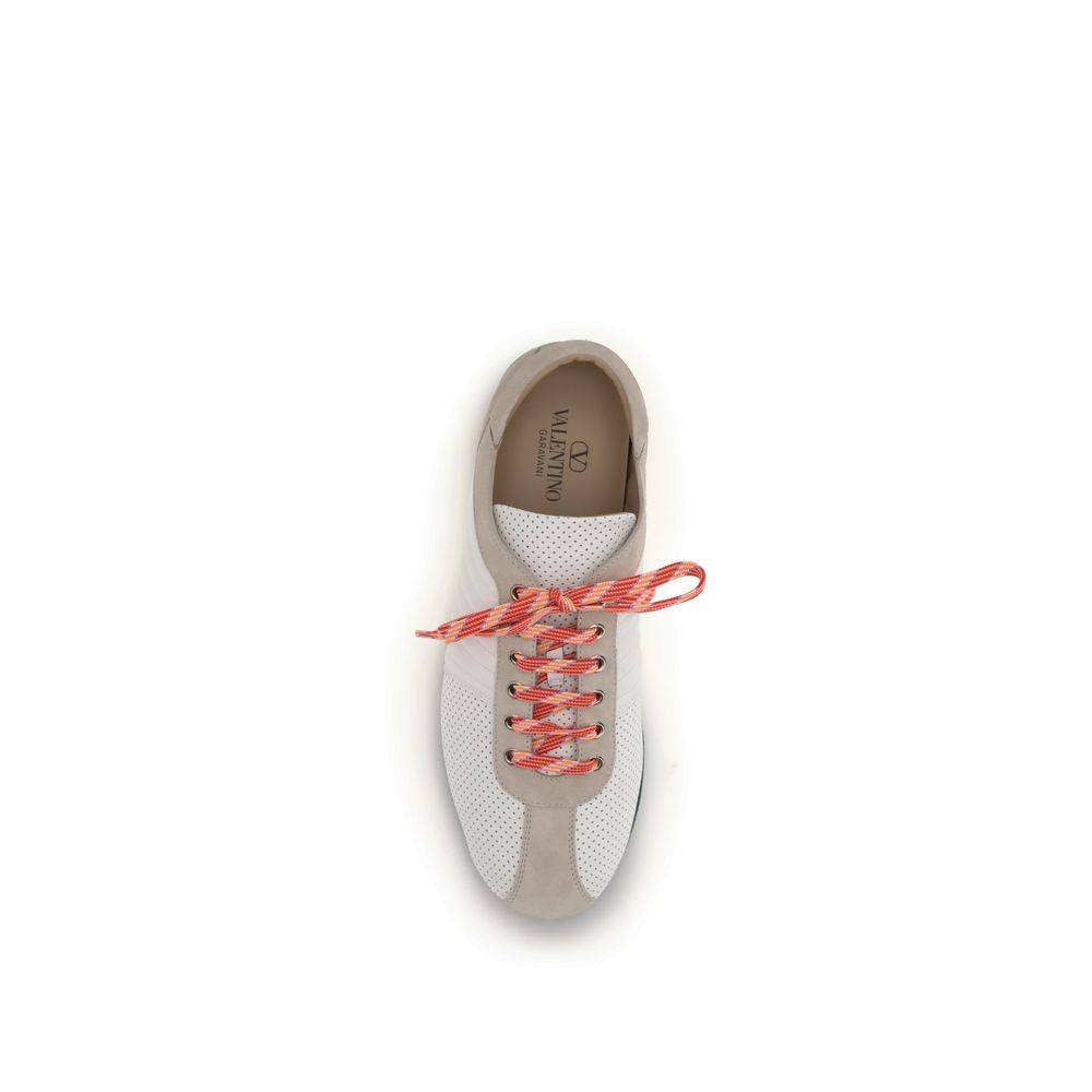 Valentino Garavani Multicolor Suede Leather Low Top Sneakers