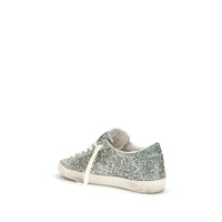 Golden Goose Silver Fabric Low Top Sneakers