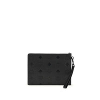 MCM Black Calf Leather Bos Taurus Clutch Bag
