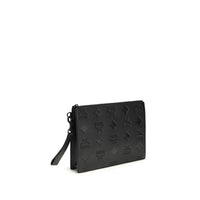 MCM Black Calf Leather Bos Taurus Clutch Bag