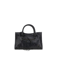 Balenciaga Black Calf Leather Bos Taurus Shoulder Bag