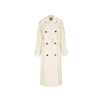 Burberry White Cotton Coat