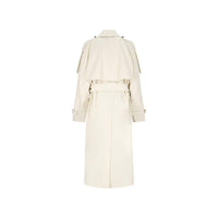 Burberry White Cotton Coat