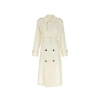 Burberry White Silk Coat
