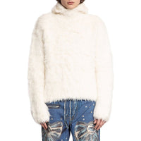 Acne Studios White Alpaca Leather Sweatshirt
