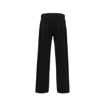 Saint Laurent Black Cotton Relaxed Fit Jeans