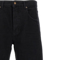 Saint Laurent Black Cotton Relaxed Fit Jeans