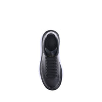 Alexander McQueen Black Calf Leather Bos Taurus Platform Sneakers