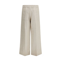 Brunello Cucinelli Beige Linen Casual Pants