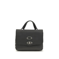 Zanellato Black Calf Leather Bos Taurus Handbag