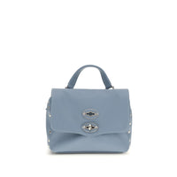 Zanellato Light Blue Calf Leather Bos Taurus Handbag