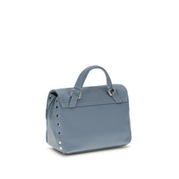 Zanellato Light Blue Calf Leather Bos Taurus Handbag