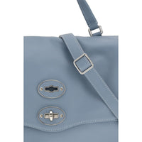 Zanellato Light Blue Calf Leather Bos Taurus Handbag