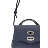 Zanellato Blue Calf Leather Bos Taurus Shoulder Bag