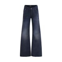Balenciaga Blue Cotton Flared Jeans