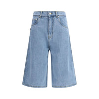 Coperni Blue Cotton Bermuda Shorts