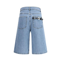 Coperni Blue Cotton Bermuda Shorts