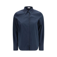 Brunello Cucinelli Blue Cotton Dress Shirt