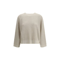 Brunello Cucinelli Cream Cotton Sweatshirt