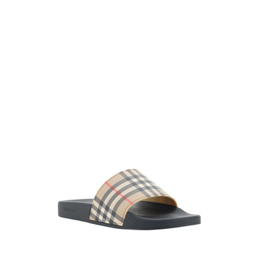 Burberry Brown Rubber Flat Sandals