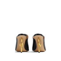 Bottega Veneta Black Lamb Leather Mules