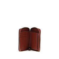 PINKO Bordeaux Calf Leather Bos Taurus Wallet