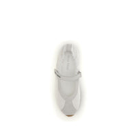Miu Miu White Fabric Ballet Flats
