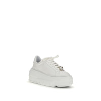 Casadei White Rubber Platform Sneakers