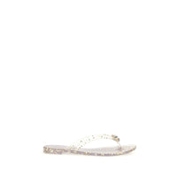 Casadei Gold Polyurethane Flat Sandals