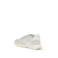 PINKO White Calf Leather Bos Taurus Athletic Sneakers