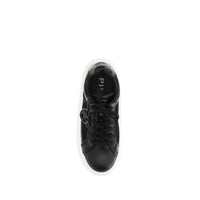 PINKO Black Calf Leather Bos Taurus Platform Sneakers