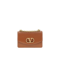 Valentino Garavani Brown Calfskin Shoulder Bag