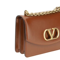 Valentino Garavani Brown Calfskin Shoulder Bag