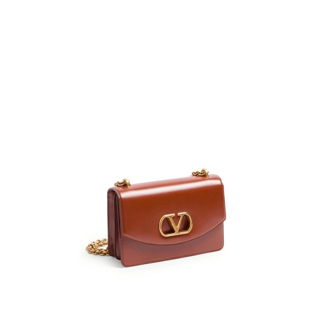 Valentino Garavani Brown Calfskin Shoulder Bag
