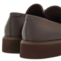 Salvatore Ferragamo Brown Calfskin Slip-On Loafers