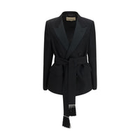 Valentino Black Fleece Wool Blazer