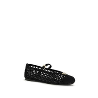 Prada Black Cotton Ballet Flats