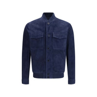 Salvatore Santoro Blue Calf Leather Jacket