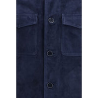 Salvatore Santoro Blue Calf Leather Jacket
