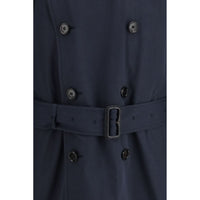 Burberry Blue Polyester Trench Coat