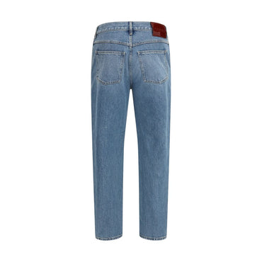 Gucci Light Blue Cotton Slim Fit Jeans