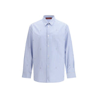Gucci Light Blue Cotton Pattern Shirt