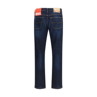 Diesel Blue Cotton Relaxed Fit Jeans