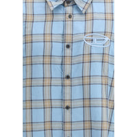 Diesel Light Blue Cotton Pattern Shirt