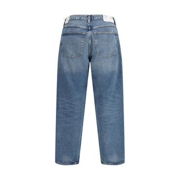 Agolde Light Blue Recycled Cotton Tapered Jeans