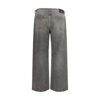 Golden Goose Gray Cotton Relaxed Fit Jeans